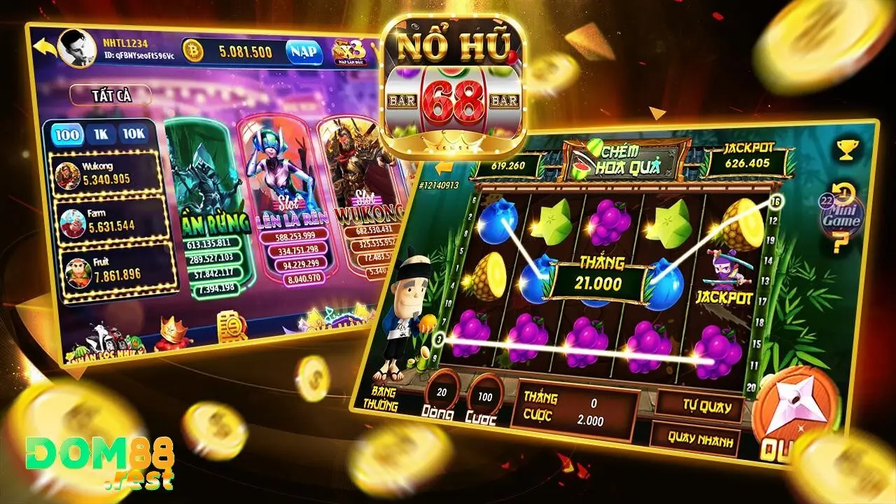 Khám phá nổ hũ dom88 – trò chơi đổi thưởng hấp dẫn nhất